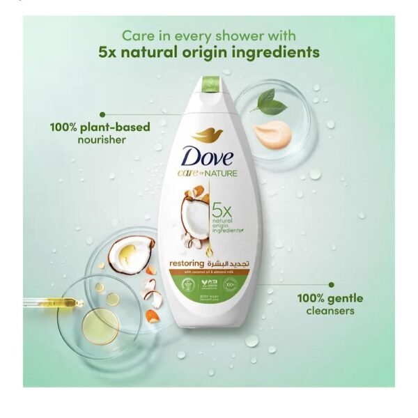 Dove Care by Nature Restoring Body Wash – Coconut Oil & Almond Milk